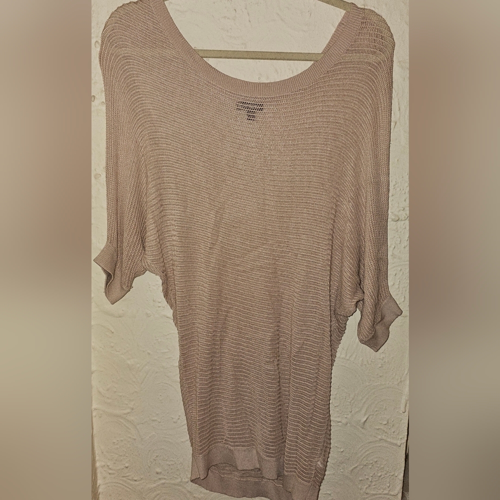 Express Knit Dolman Sleeve Sweater, M,light Blush color